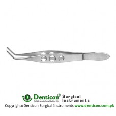 Troutman Superior Rectus Forcep Angled - 1 x 2 Teeth Stainless Steel, 11 cm - 4 1/4"